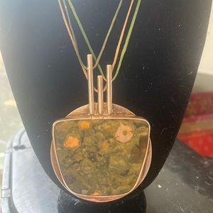 Large Unusual Agate Pendant (Necklace).  1 3/4 x 1  1/2.